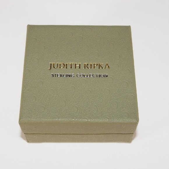 Judith Ripka 2 Sterling Stud Earrings & Jackets/Amethyst/Diamonique/NEW IN BOX - Picture 2 of 4